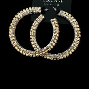 AKIRA Gold and Silver Hoop Earrings